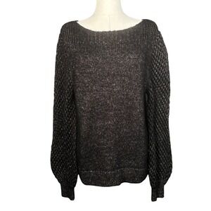 Tommy Bahama Shimmer Balloon Sleeve Sweater Bateau Womens Small